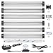 Ustellar Update LED Under Cabinet Lighting 6 Panel Kit, 2400lm Hand Wave Activated 12in Under Counter Light, 12V DC 48W Fluorescent Tube Equivalent, LED Light Bar for Kitchen Closet , 3000K Warm White
