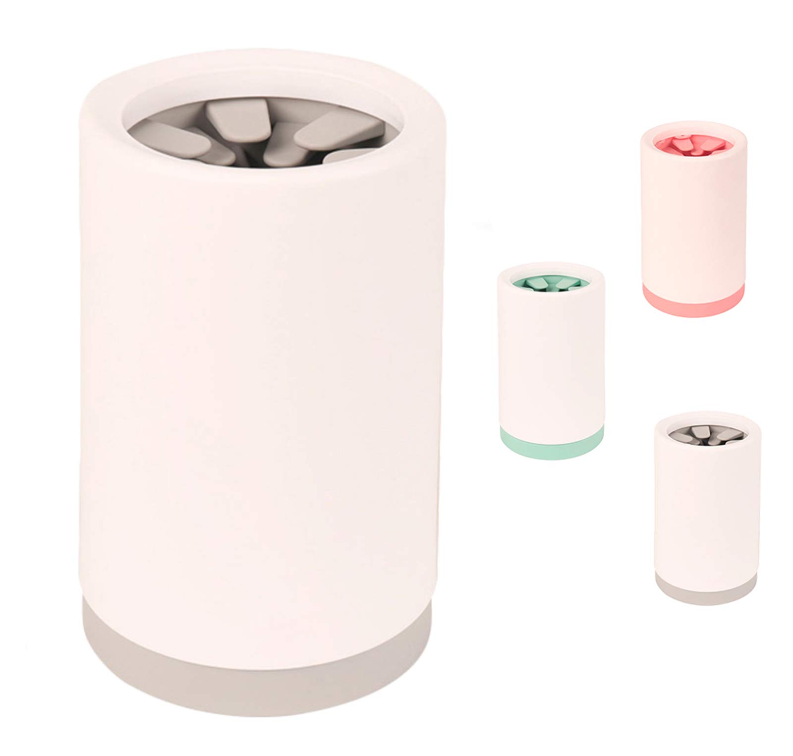 DMFSHI Pet Paw Cleaner, Soft Silicone Dog Cat Paw Washer, Portable Pet Foot Cleaning, Off-White, Unisex, 14.9cm x 9.6cm