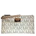 Michael Kors Signature Fulton Large PVC Top Zip Clutch / Wristlet - Vanilla