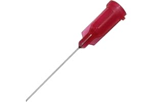 SANANTS 25 Ga Industrial Unsterilized 1 Inch Blunt Tip Dispensing Needle with Luer Lock(Red,50 PCS)