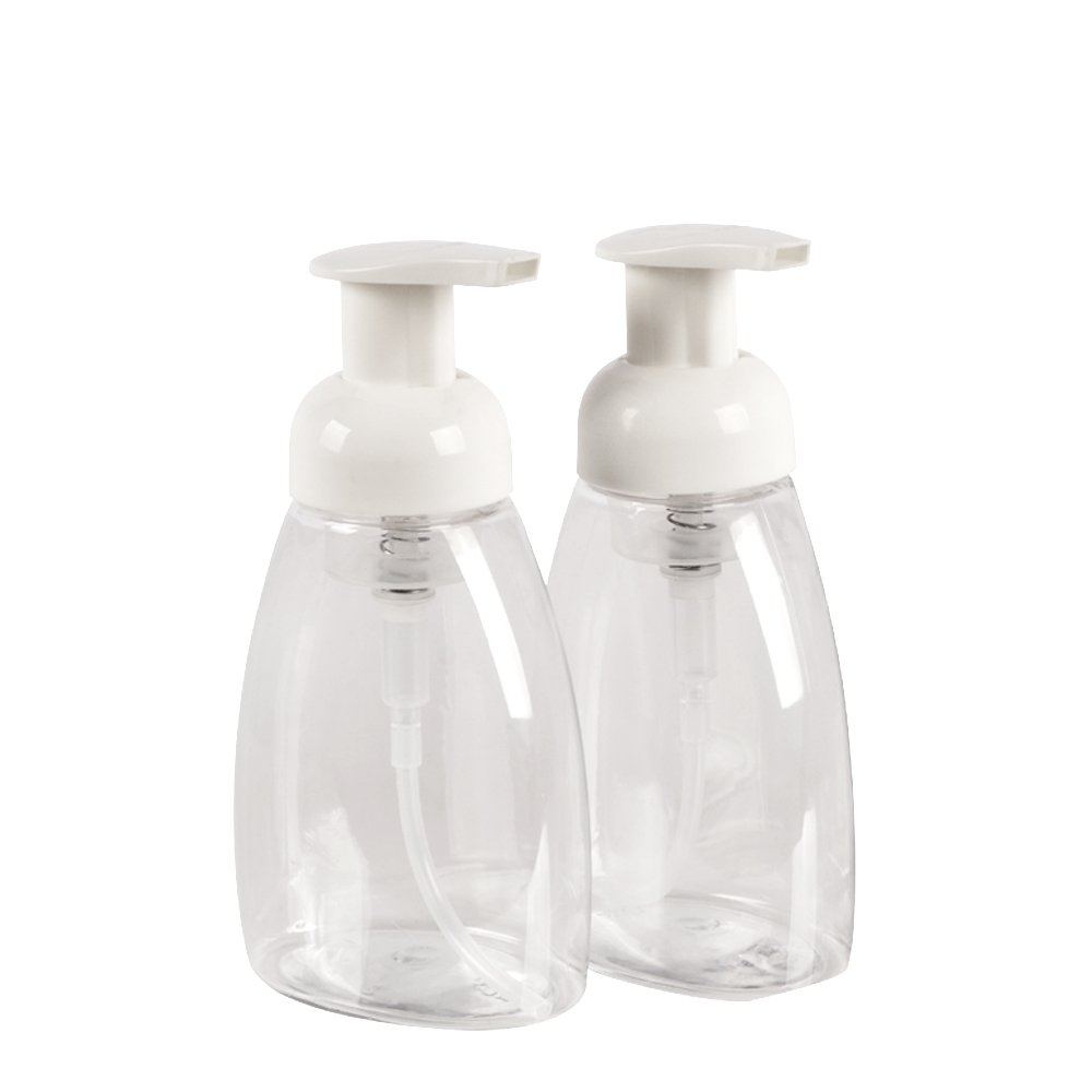 SHiZAK New 8.5oz 250ml Foaming Soap Dispensers, Foaming Liquid Soap Containers, BPA Free Great Use for Homemade Liquid Soap, Dish Soap, Bath Foam and More for Kitchen and Bathroom(2 pack)