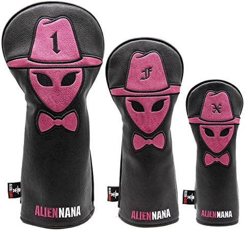 ゴルフクラブヘッドカバー ヘッドカバーセット Aliennana ゴルフウッドカバー ドライバー用 フェアウェイウッド用 ユーティリティ用 高級レザー製ファッション感 Violet