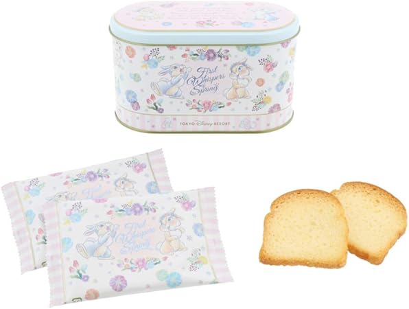 Amazon Co Jp ディズニー イースター 19 リゾート ミスバニー とんすけ 横長丸缶 ラスク お菓子 お土産 リゾート限定 グッズ 食品 飲料 お酒