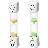Toothbrush Timer 2 Minute Sand Timer Smile Pattern Tooth Brushing Sand Timer, Mini Hourglass Sand Clock Set for Adults Oral H