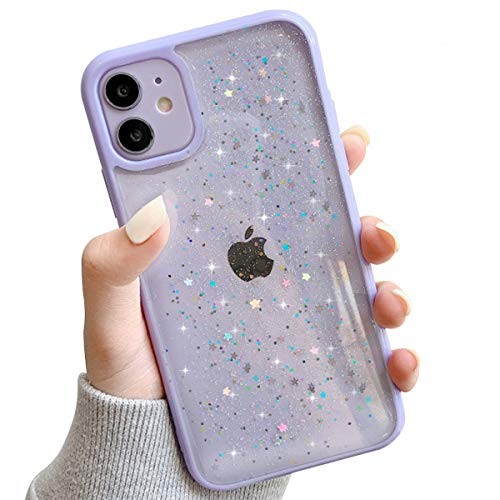 Ownest Compatible With Iphone 11 Case Clear Sparkly Bling Star Glitter Design For Women Girls Soft Tpu Shockproof Anti Scratch Protective Cases For Iphone 11 Purple Pricepulse
