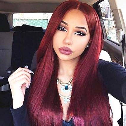 Peluca Larga Y Recta Para Mujer Pelo Sintético Completo