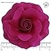 Sara Monica Flower Hair Clip and Pin: Rose: Made in the USA (Deep Fuchsia)