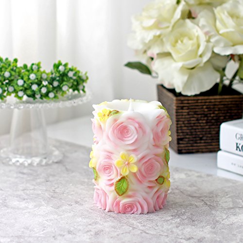 simpdecor Moving Wick LED Candles 3D Flickering Pillar Flameless Candle