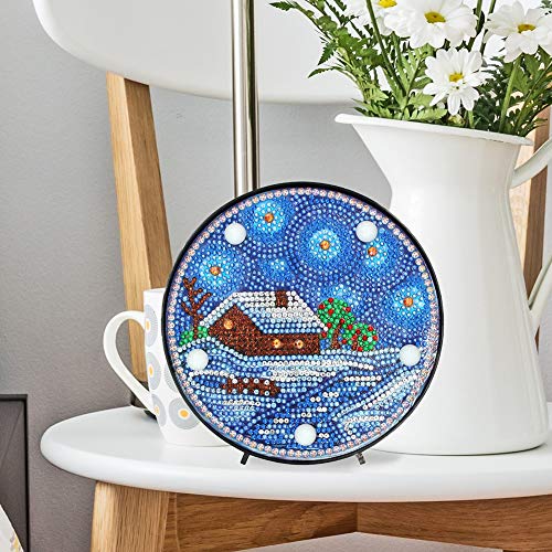 image for Peyan Disc Shape Diamond Painting Kit with LED Night Light DIY 5D Full