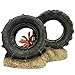 SLOCME Aquarium Tyre Decorations - Resin Material Tyre Decorations，Fish Tank Tyre Ornament Aquarium Environment Friendly Decorations