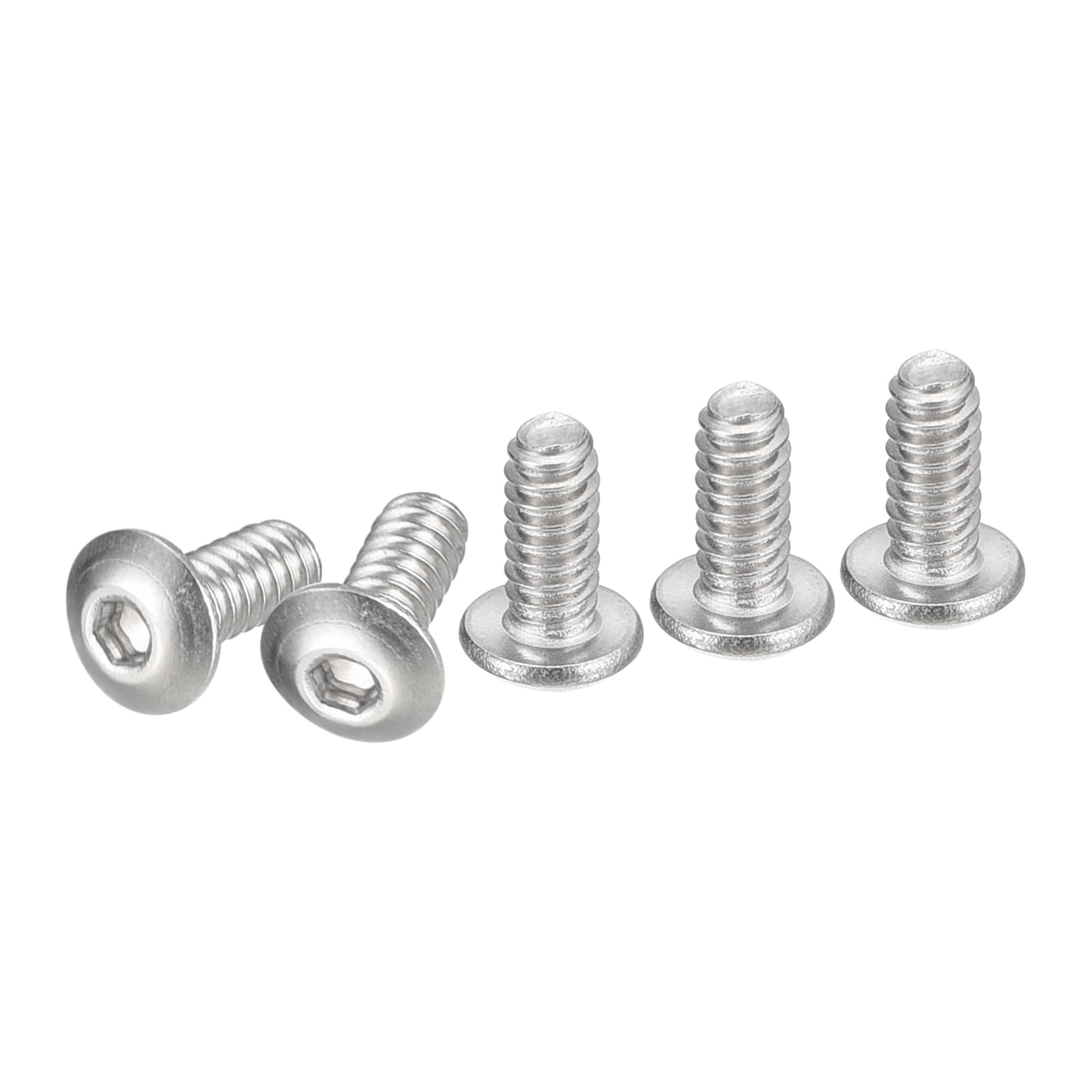 DTGN #4-40x1/4" Button Head Socket Cap Screws - 200Pack - Good for Machine - 304 Stainless Steel 18/8 - Hex Drive Full Thread UNC Fasteners — image 1