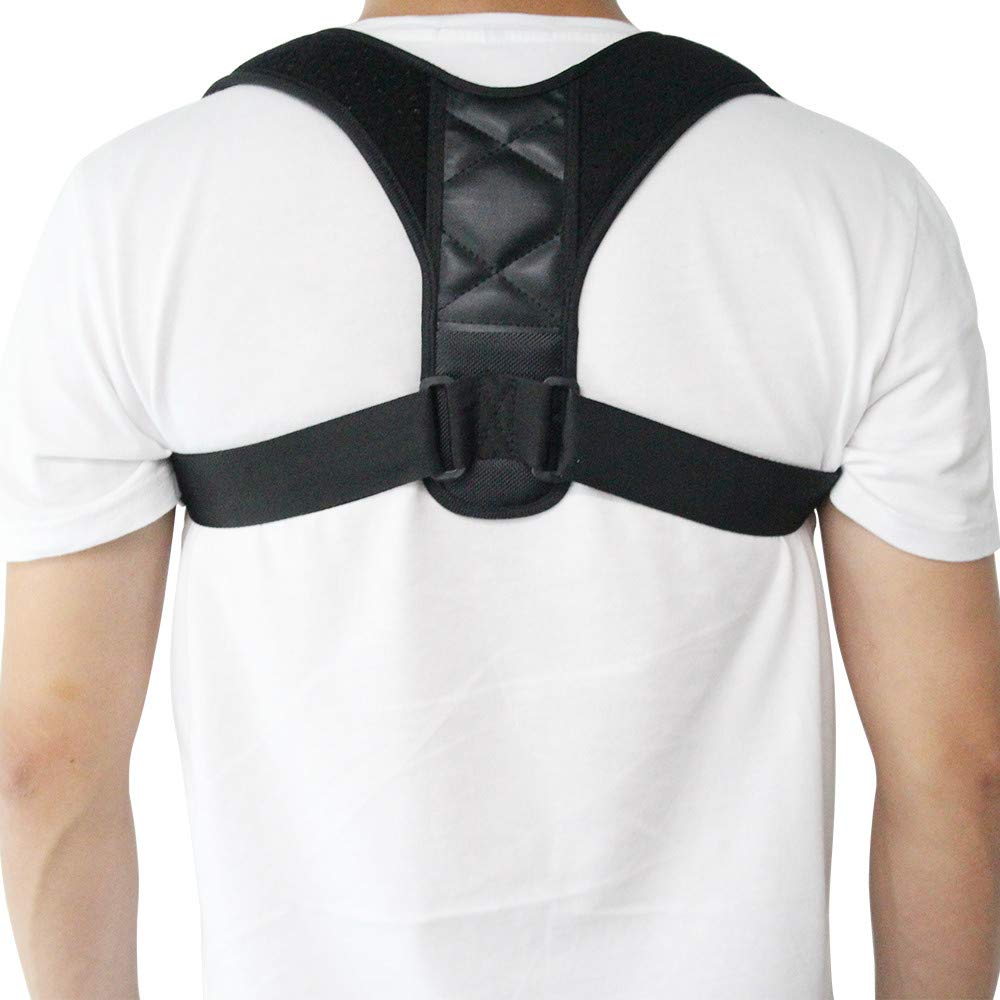 Adjustable Posture Corrector Spinal Support - Physical Therapy Posture Brace for Men or Women - Back, Shoulder, and Neck Pain Relief - Spinal Cord Posture Support Black.