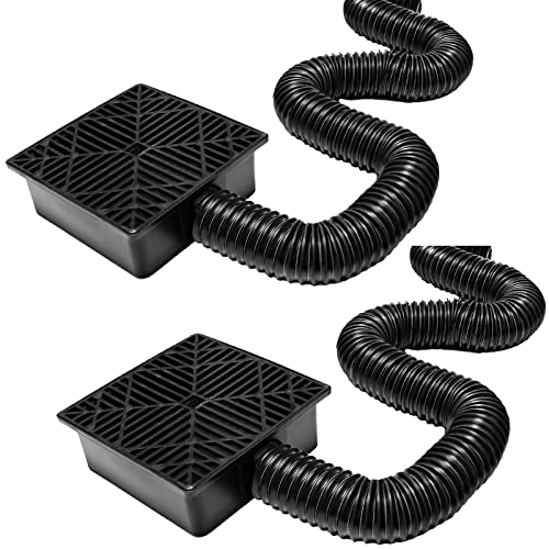 ZNNCO Upgraded Gutter Downspout Extensions Flexible, 2PCS No Dig Catch