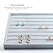 Oirlv Velvet 7 Slots Ring Earrings Studs Tray Showcase Display Jewelry Organizer