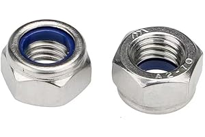 QWUEE 3Pcs M18 Self-Lock Nylon Inserted Hex Lock Nuts 304 Stainless Steel M18-2.5 Self Clinching Nuts