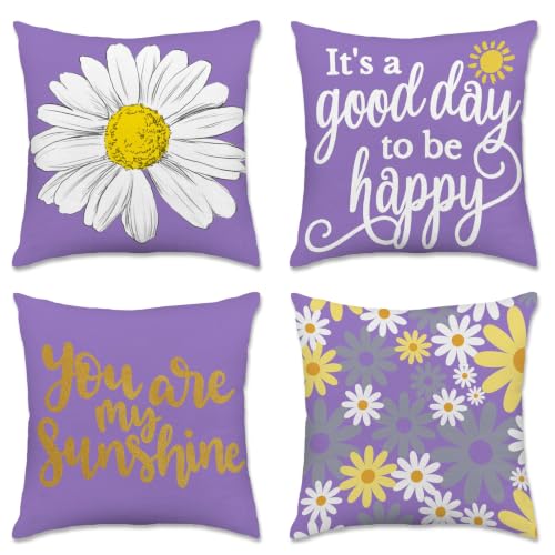 Hexagram Throw Pillow Covers 18x18, Outdoor Spring Pillow Covers Set of 4 at Amazon