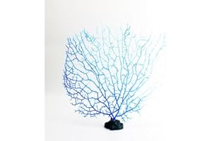 Myuiao Blue Artificial Coral Branch Aquarium Decoration, Faux Ornament Fish Tanks Landscape Sea Fan Decorations Artificial Coral Branch Aquarium Décor
