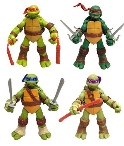 NEWEST! 4PCS Lot TMNT Teenage Mutant Ninja Turtles Action Figures Toy Set Xmas Gift（Without Original Box)