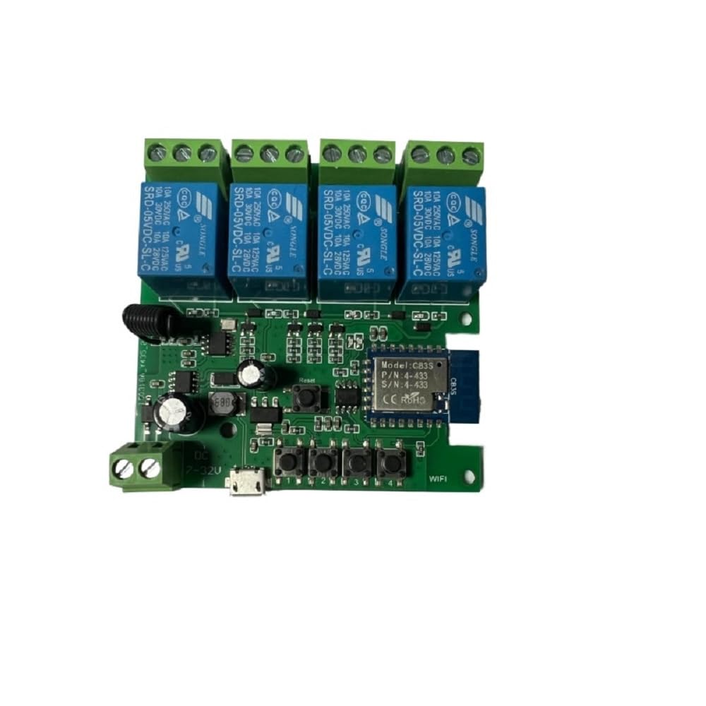 MHCOZY WIFI Wireless Smart Self-lock Momentary Interlock Relay Switch,DIY WIFI App Bluetooth Remote Garage Door Opener Controller — image 1