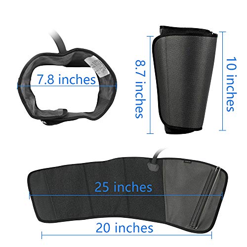 QUINEAR Leg Massager for Circulation Foot Calf Wraps Massage for Muscle Relaxation with Handheld Controller 2 Modes 3 Intensities - Thumbnail 5
