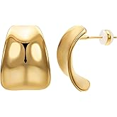 JOLCHIF Waterdrop Earrings Gold Hoop Earrings for Women 18K Gold Plated Lightweight Hollow Teardrop Earrings Fashion Jewelry Girls