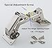4 Pcs Qrity Kitchen Cabinet Door Hinges Cupboard Door 170 Degree Hinges + 16 Fixing Screws - Large Angle Door Hinges
