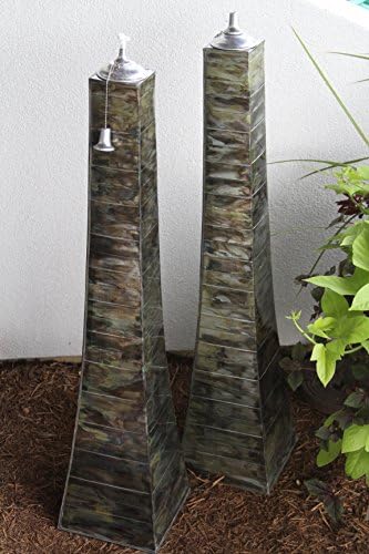 Outdoor Interiors Z50300AST-MT Large Pyramid Torch (2 Pack)
