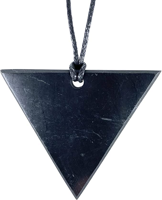 TENET - Natural Shungite Stone 100% Russia (Protection PENDANT TRIANGLE - WATER)