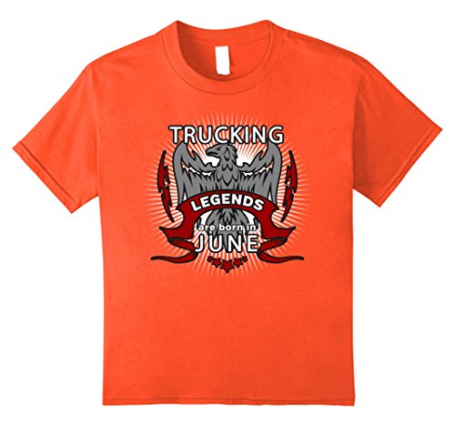 Kids Truck Driver T-shirt Legends Are Born In June Eagle