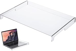 UKCOCO Acrylic Laptop Keyboard Cover : Clear Computer Keyboard Dust Cover for 14 inch Notebook, Waterproof Design, 13.76X9.82X1.18in