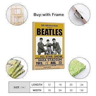 XYDQ Poster décoratif sur toile The Beatles pour salon, chambre à coucher 50 x 75 cm – Image 2