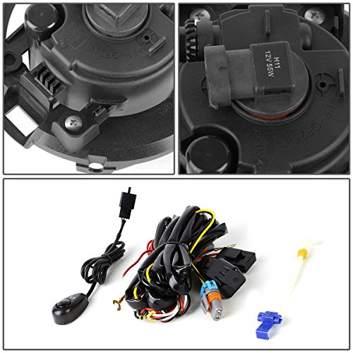 DNA Motoring FL-T029-CH Front Bumper Fog Light, Driver and Passenger Side