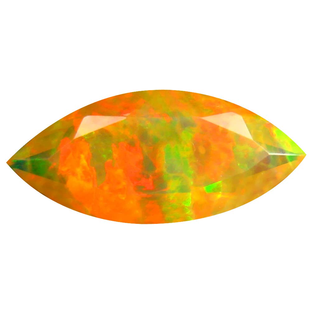 1.47 ct Marquise Cut (15 x 7 mm) Un-Heated Transparent Quality Ethiopian Welo Rainbow Opal Natural Loose Gemstone