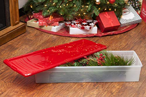 IRIS 30" Gift Wrap Storage Box, Red
