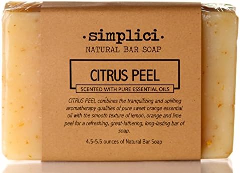 SIMPLICI Citrus Peel Natural Bar Soap (Scented with pure essential oils)