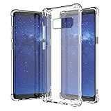 Galaxy Note 8 Case,[1.5mm Thickness] [Crystal Clear] [Shock Absorption] Soft TPU Bumper Slim Protective Case with Raised Bezels & Camera Drop Protection for Samsung Galaxy Note 8 (2017) (clear)