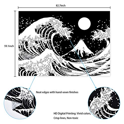 Japanese Wave Tapestry,Kanagawa Great Wave Wall Tapestry, Wave Tapestry