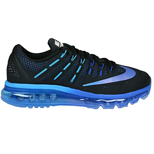 Nike Mens Air Max 2016 Running Shoes Black/Royal Blue 806771-040 Size 11.5