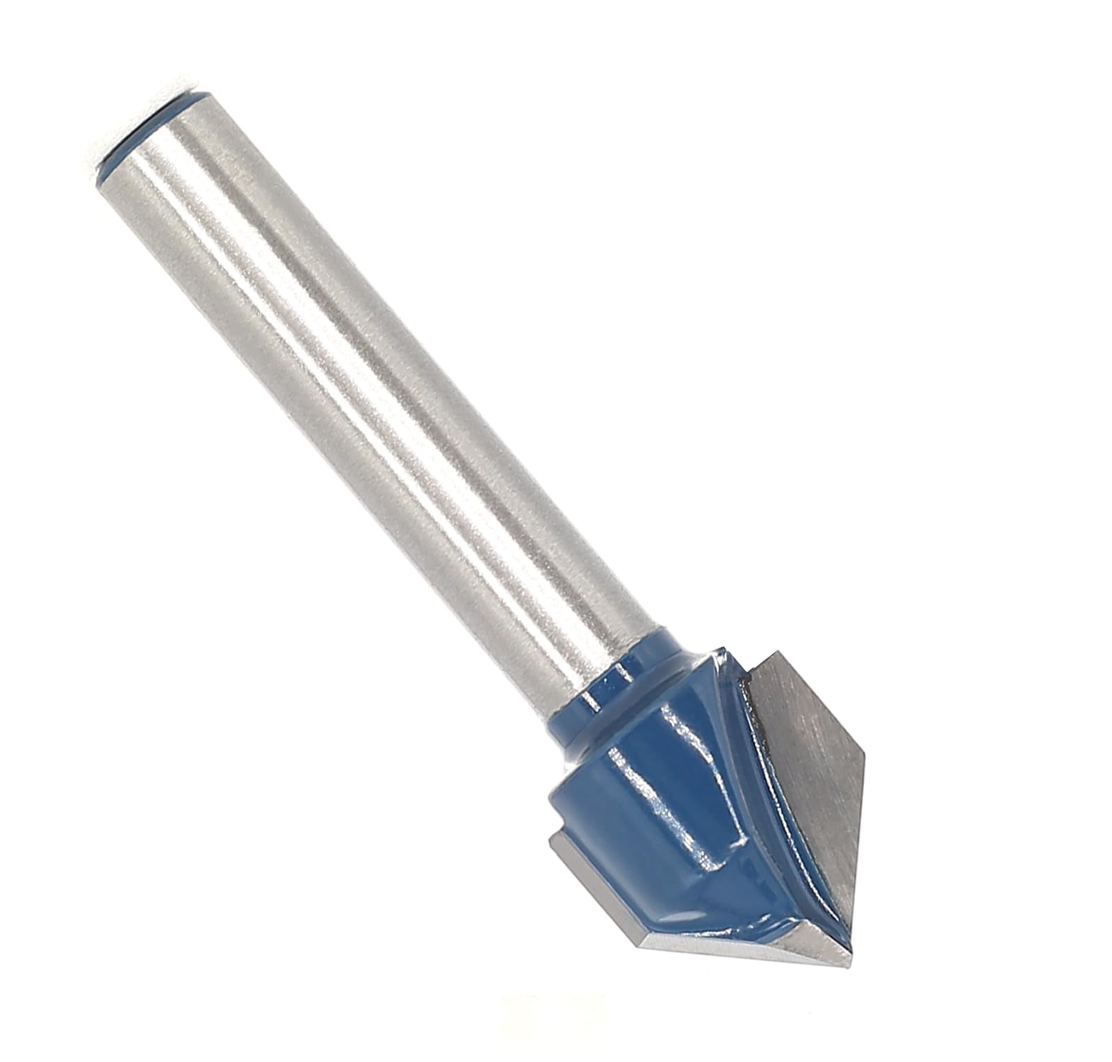 Akylin V-Groove Router Bit 1/4 Inch Shank, Carbide Tipped 45 Degree V Grooving Bits, 1/2" Cut Dia, 3D CNC Engraving/Carving Woodworking Milling Cutter - 6.35 * 12.7 * 13