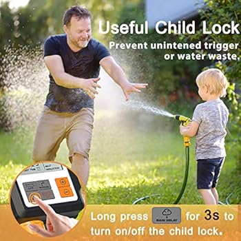 Kazeila Hose Timer Water Timers For Hoses Programmable Sprinkler Timer With Rain Delay Child Lock Auto Manual Watering Mode Ip65 Waterproof 3 Large Screen Irrigation Timer For Garden Amazon Sg Home