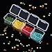 Outee 3 Pack 28 Grids Diamond Painting Box Storage 5D Diamond Painting Accessories Storage Box for Diamond Embroidery with 3 Pack Tweezers and 168 Pieces Craft Label Marker Sticker