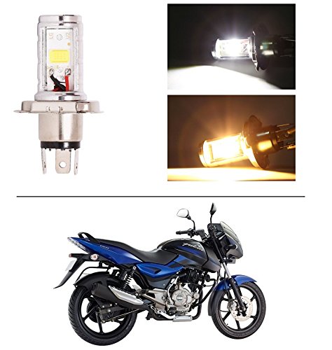 AutoStark Bike CYT Double Sided Headlight LED H4 White and Yellow- Bajaj Pulsar 150