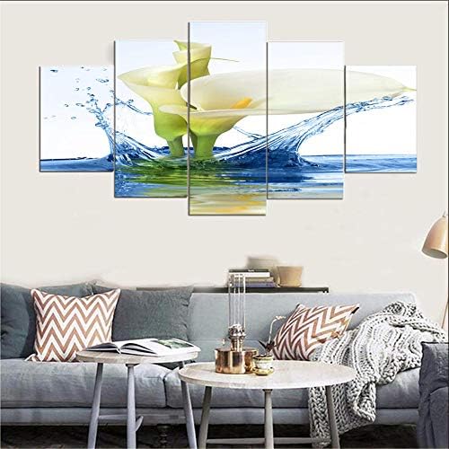 Amazon Co Jp 5アートパネル 水のカラーリリー花 おしゃれな 壁 飾りキャンバス絵画 壁飾り 装飾画の壁画 ポスター 壁アートx35 45 55cm額装 家電 カメラ