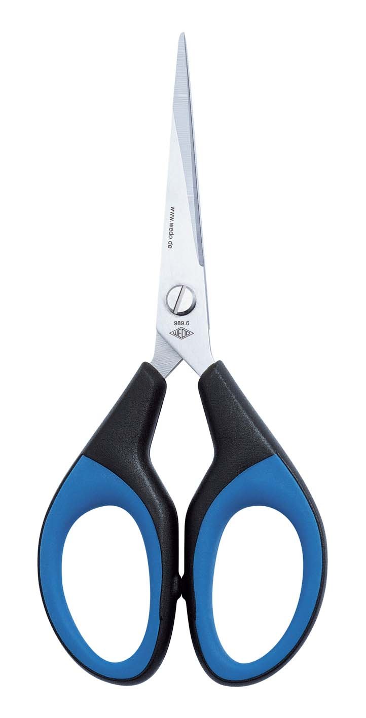 EFCO Soft-Cut Premium Line Scissor, Black/Blue, 15 cm