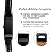 Mornex Replacement Leather Band Compatible with Fitbit Charge 2, Classic Genuine Leather Wristband for Men Women(Black-Black Buckle)