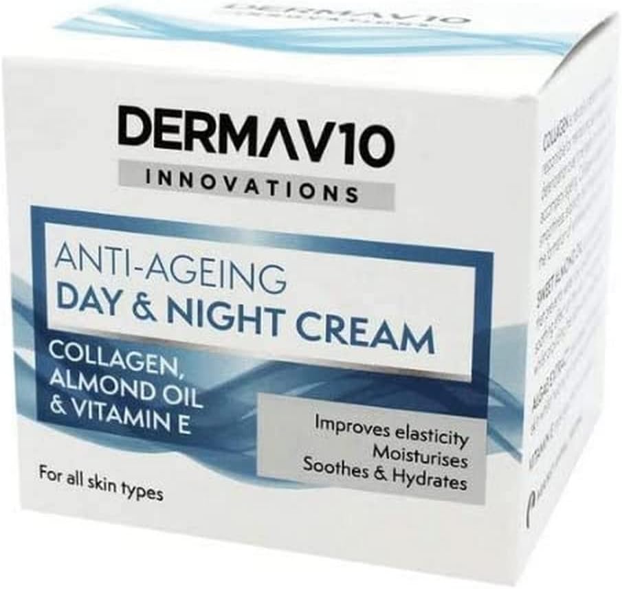 Derma V10 Innovations Anti-Ageing Day Night Cream Collagen 50ml