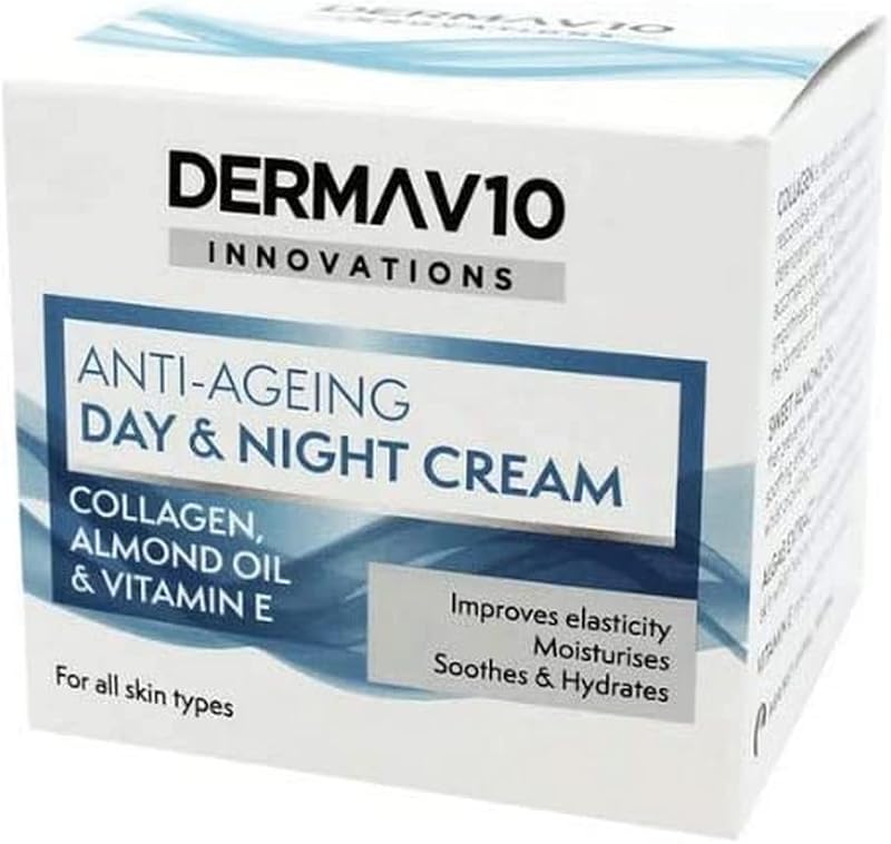 Derma V10 Innovations Anti-Ageing Day Night Cream Collagen 50ml