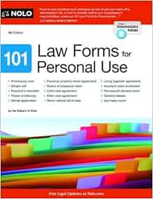 Amazon Com 101 Law Forms For Personal Use 9781413319132