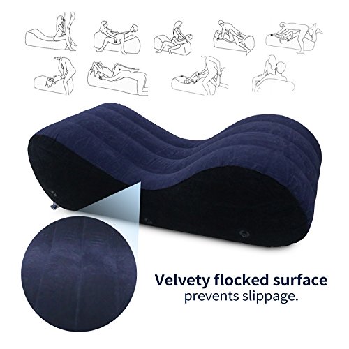 DACHMA Inflatable Sex Position Sofa - Sex Furniture Sex Bed Sofa Pump Handcuffs & Leg Cuffs Yoga Chaise Lounge Relax Chair Chaise Lounge Air Sofa Portable Inflatable Lounger Couples