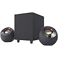 Creative Pebble Plus 2.1 USB-Powered Desktop Speakers with Down-Firing Subwoofer and Far-Field Drivers, Up to 8W RMS Total Power for PCs and Laptops (Black) (Renewed)